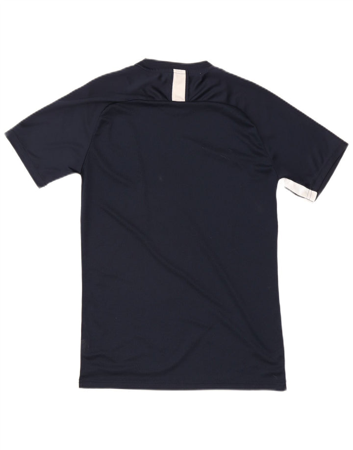 T-shirt Nike da uomo Dri Fit, top in poliestere color block medio blu navy