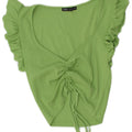 Top corto in camicetta corta da donna Zara UK 12 verde medio