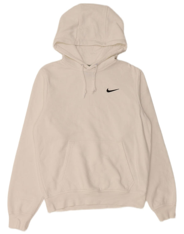 Felpa con cappuccio da uomo Nike Small in cotone bianco