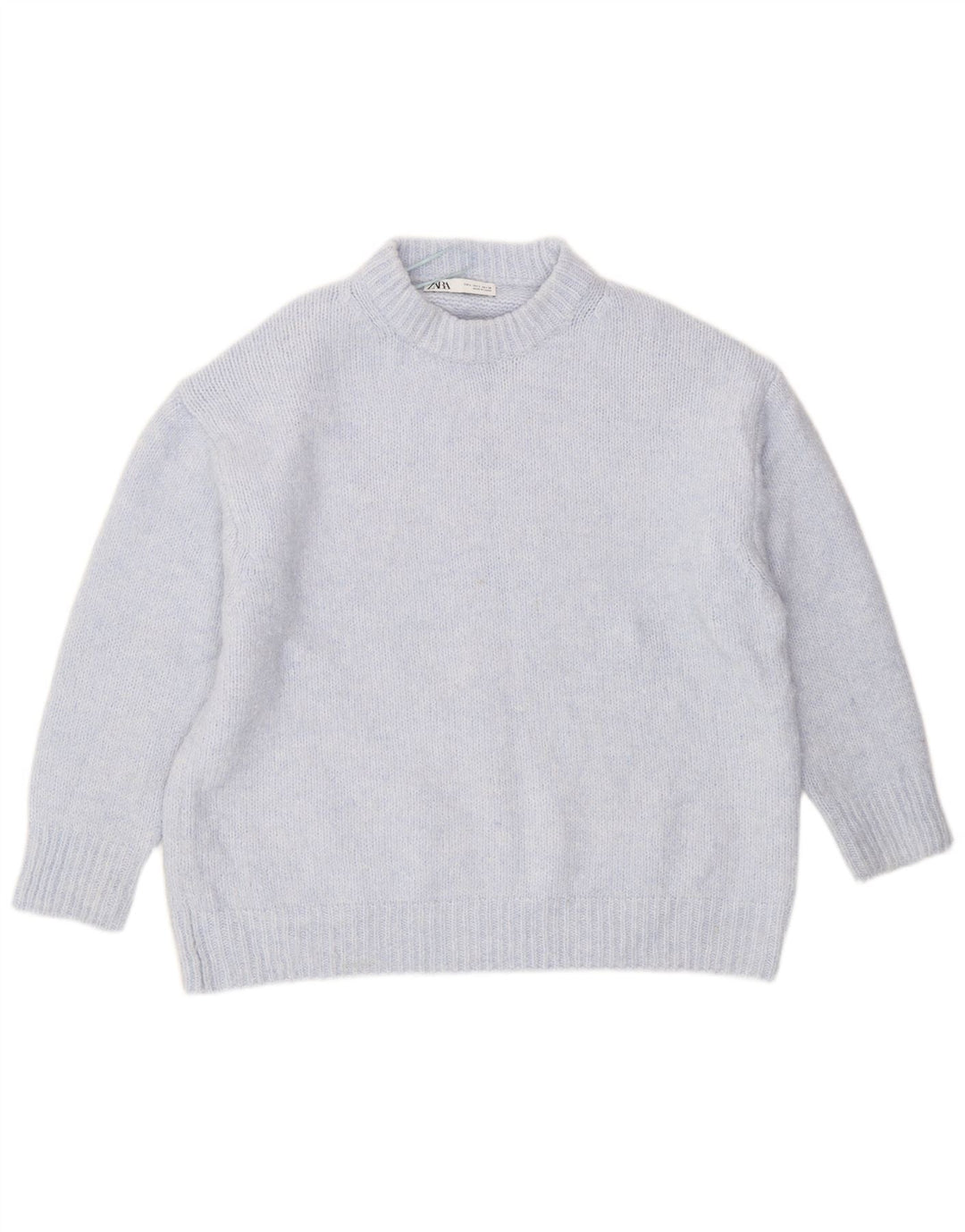 Maglione maglione girocollo oversize da donna Zara UK 16 grande blu