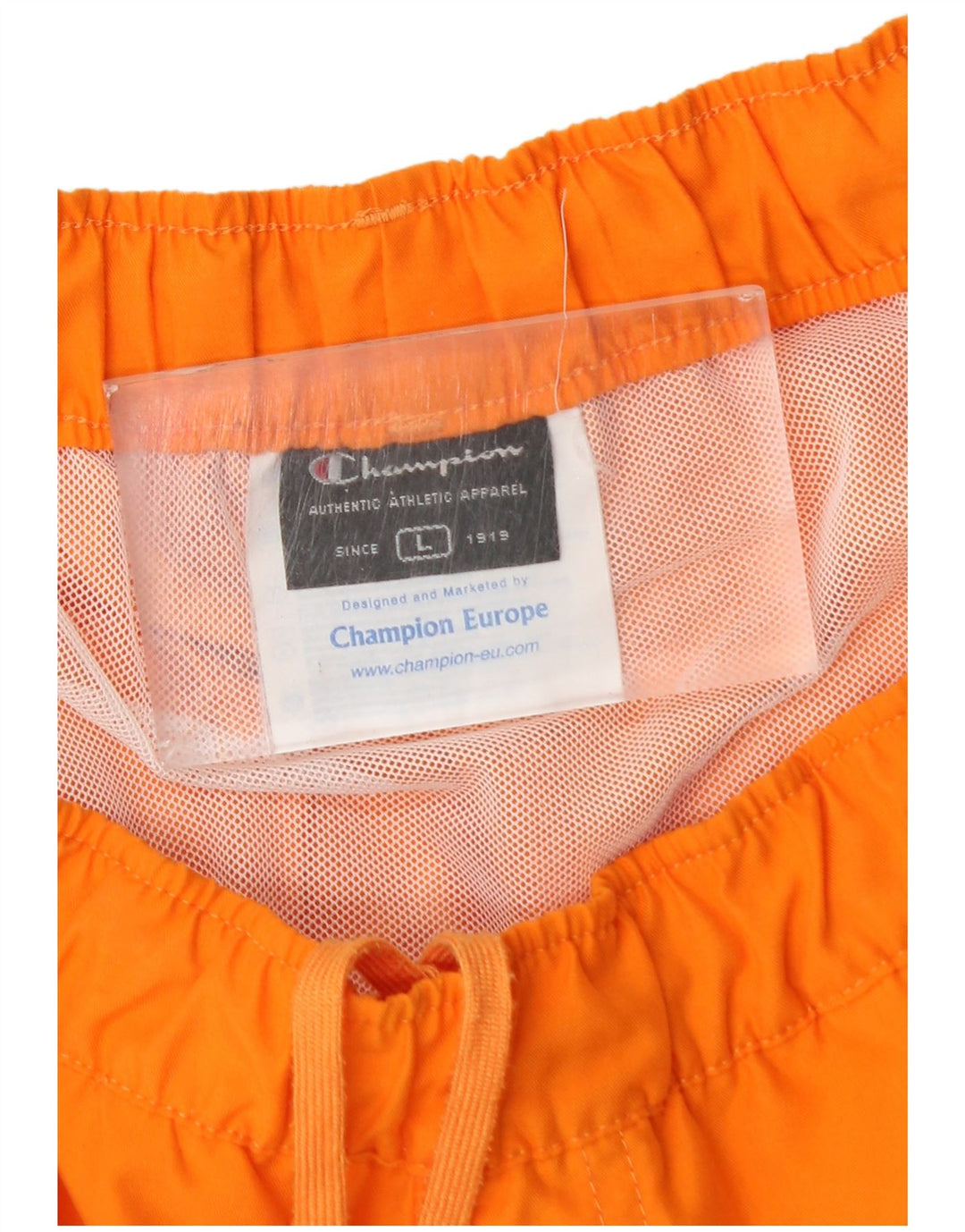 Pantaloncini da bagno grafici da uomo Champion, grandi, in poliestere color block arancione