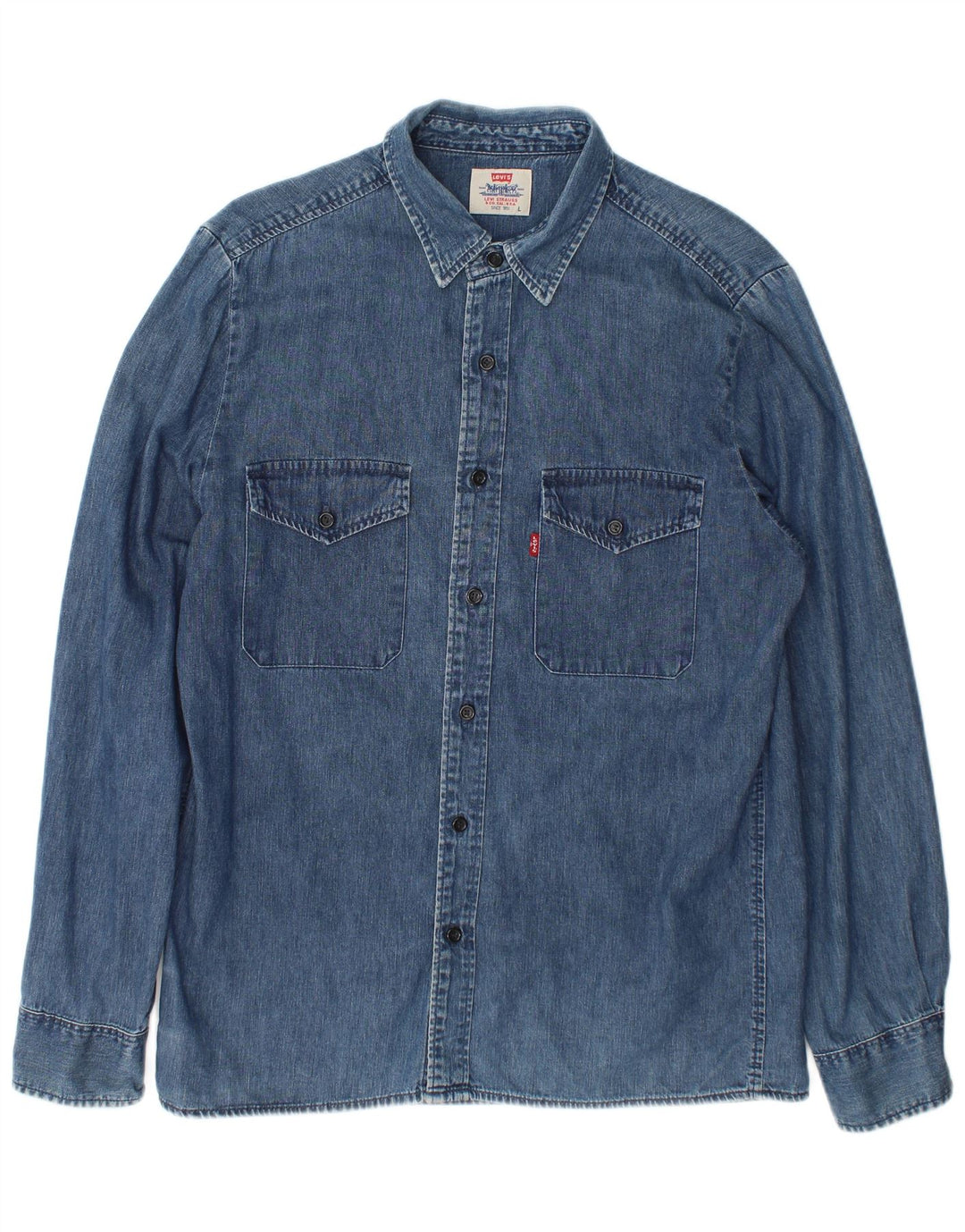 Camicia di jeans da uomo Levi's Large in cotone blu