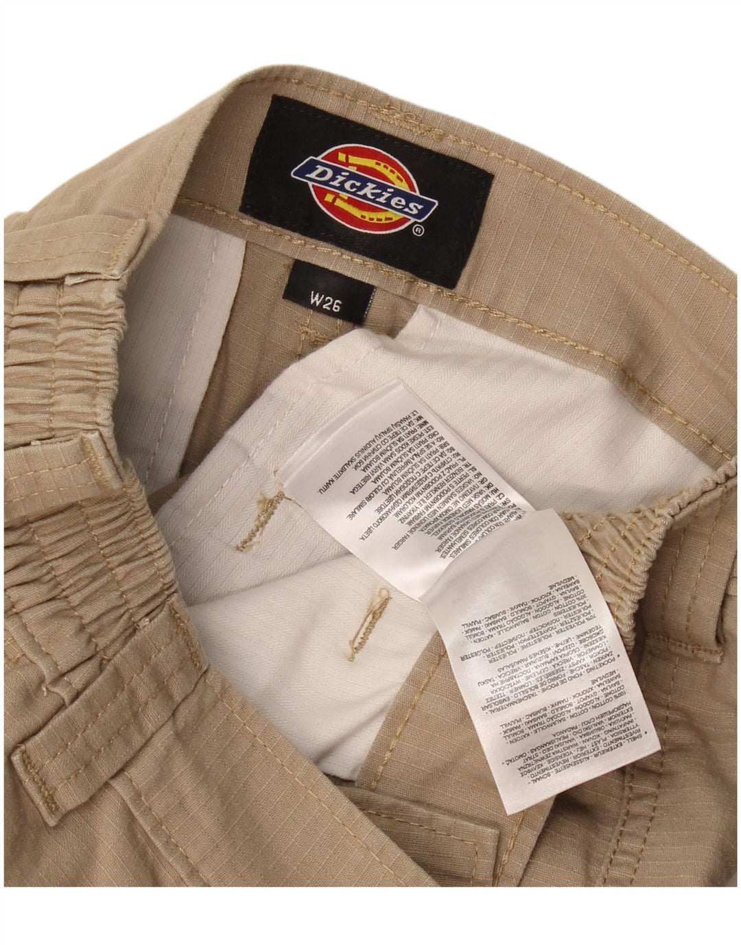 Pantaloni cargo dritti da uomo Dickies W26 L27 in cotone beige