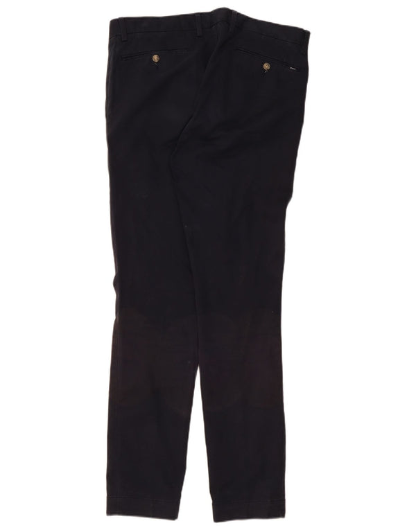 Pantaloni da abito slim fit da uomo Polo Ralph Lauren W34 L32 in cotone blu navy
