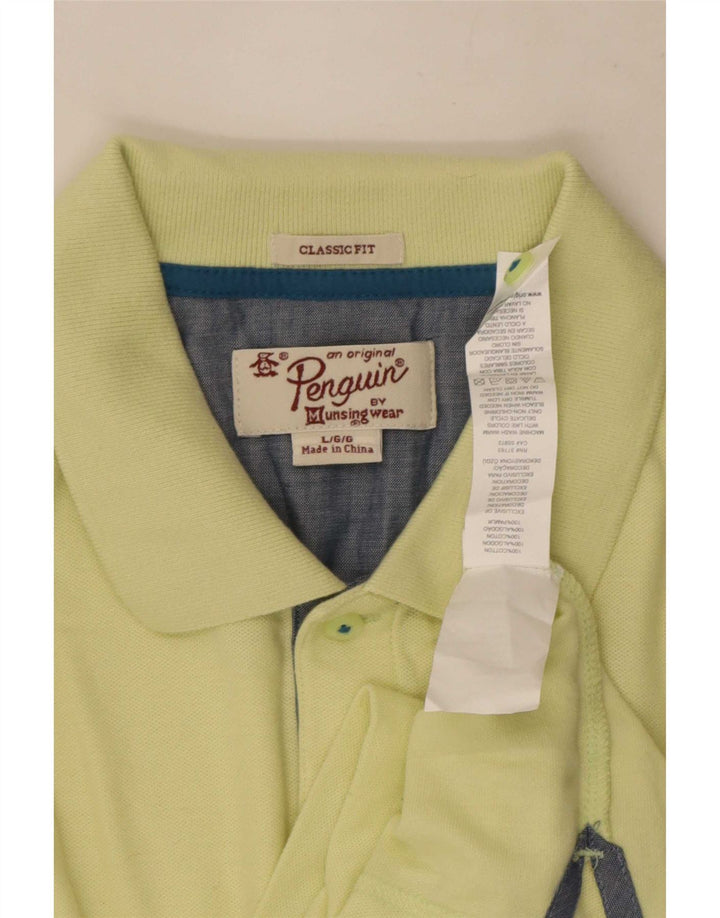 Polo da uomo con vestibilità classica Penguin, grande, in cotone giallo