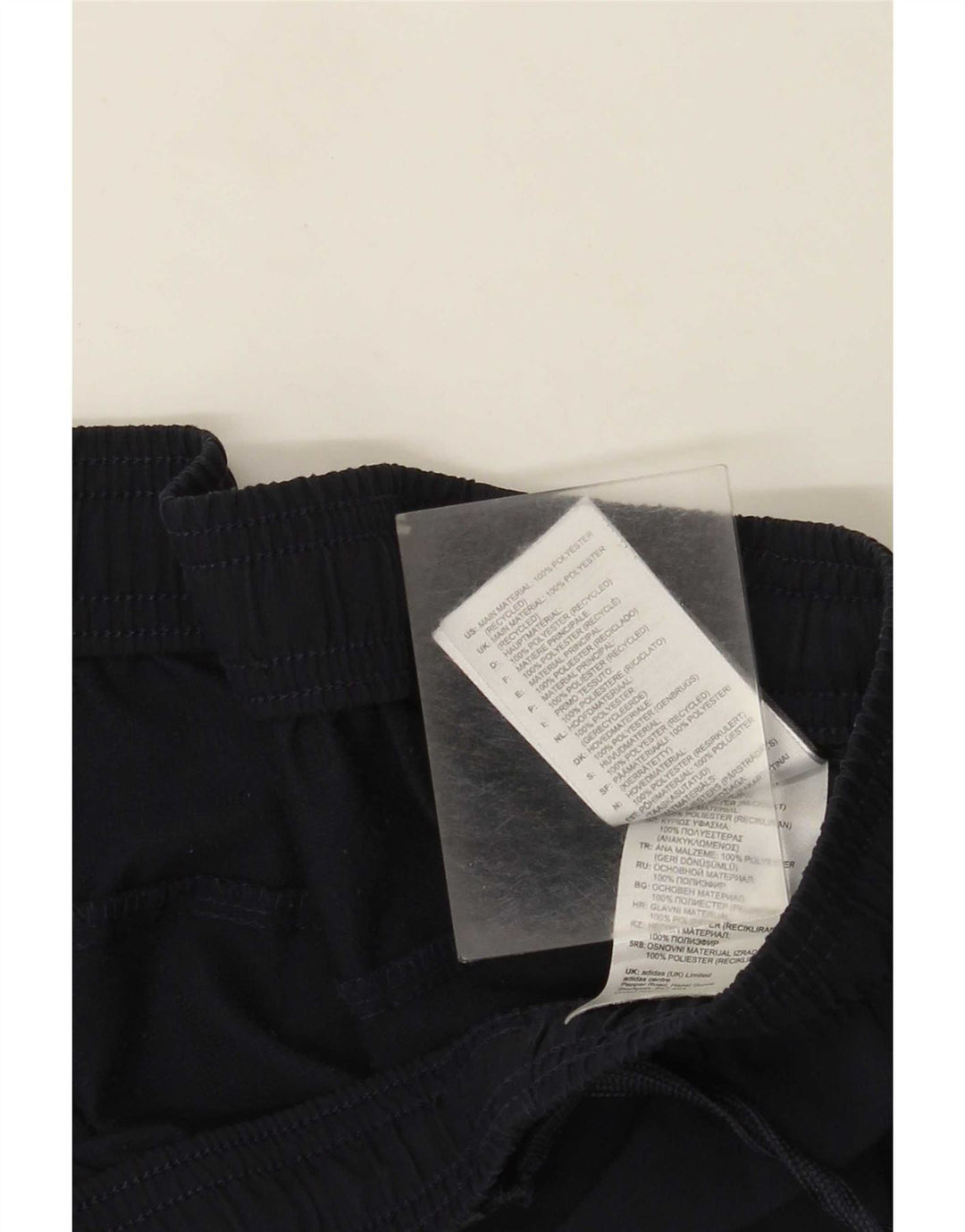 Pantaloni da tuta da uomo Adidas Large in poliestere blu navy