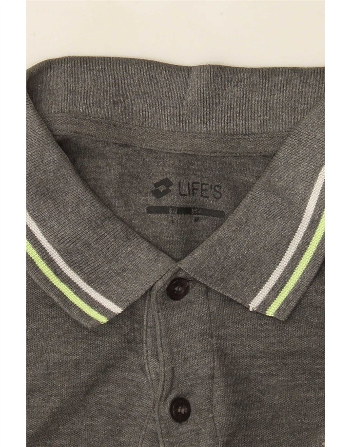 Polo da uomo Lotto grigio medio chiazzato