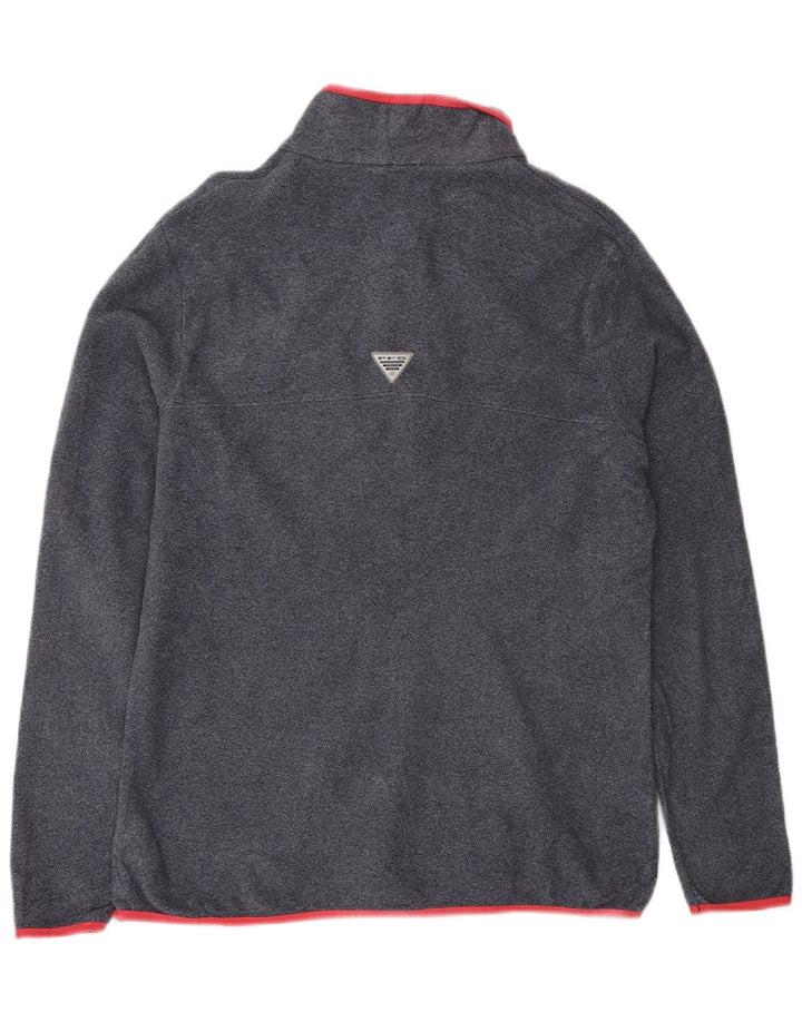 Maglione in pile Columbia da donna con collo a bottoni UK 18 XL poliestere grigio