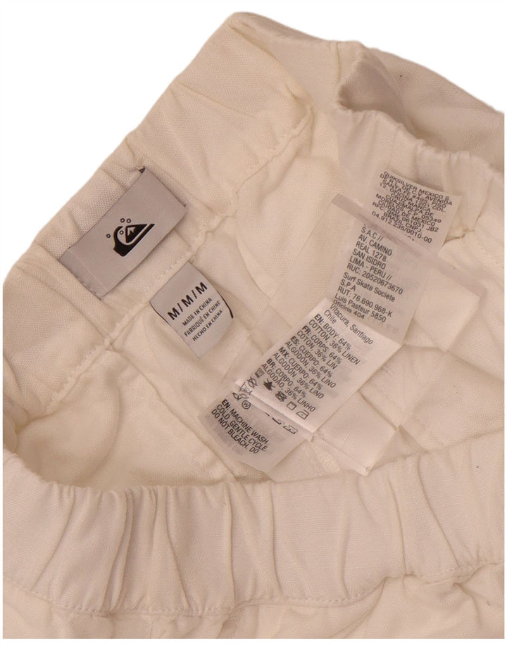 Pantaloncini chino da uomo Quiksilver medi W30 in cotone bianco