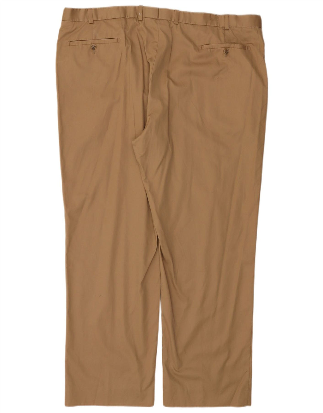 MARKS & SPENCER Pantaloni da abito dritti da uomo W44 L31 Cotone beige