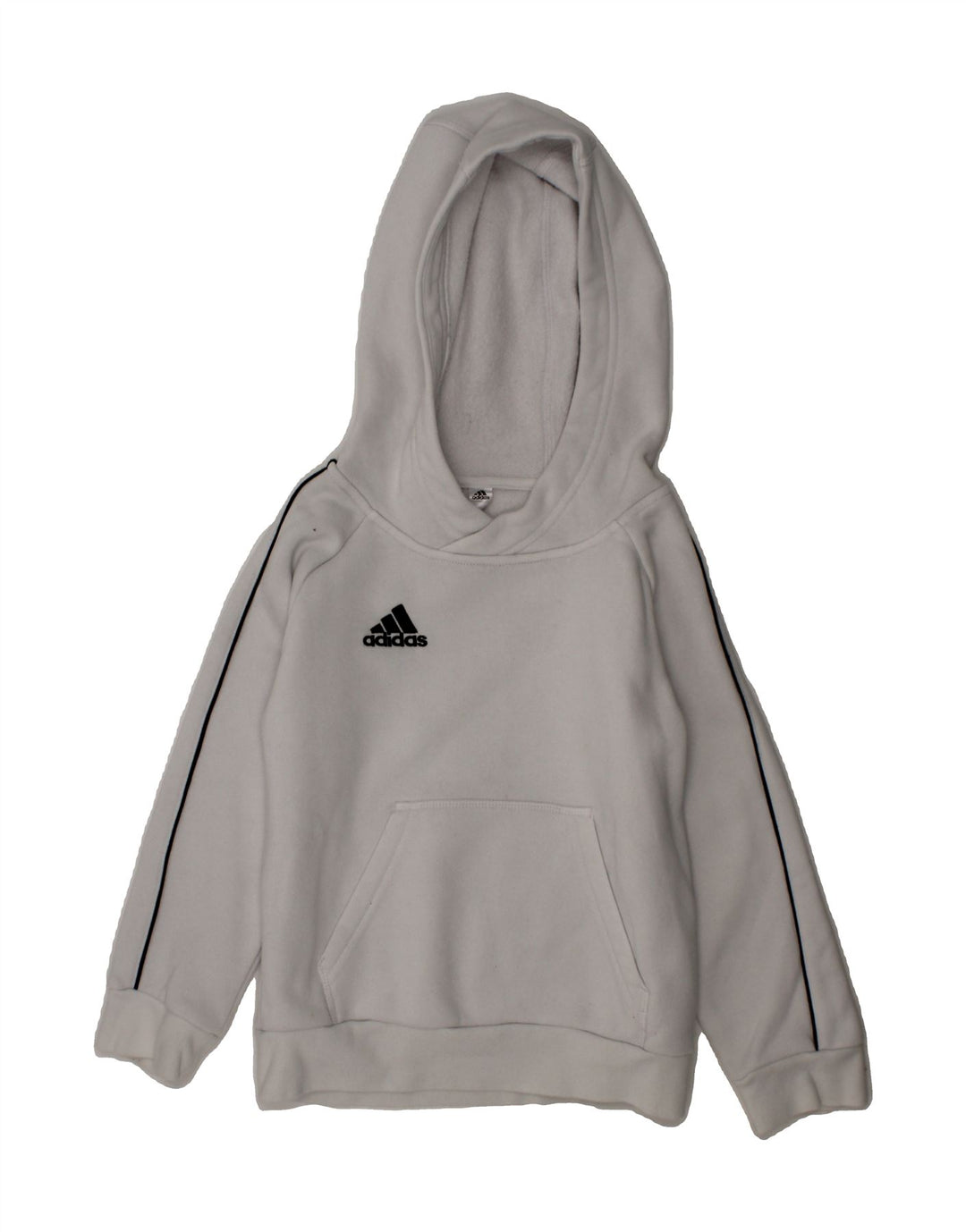 ADIDAS Boys Hoodie Jumper 5-6 Years  Grey Cotton Vintage Adidas and Second-Hand Adidas from Messina Hembry 