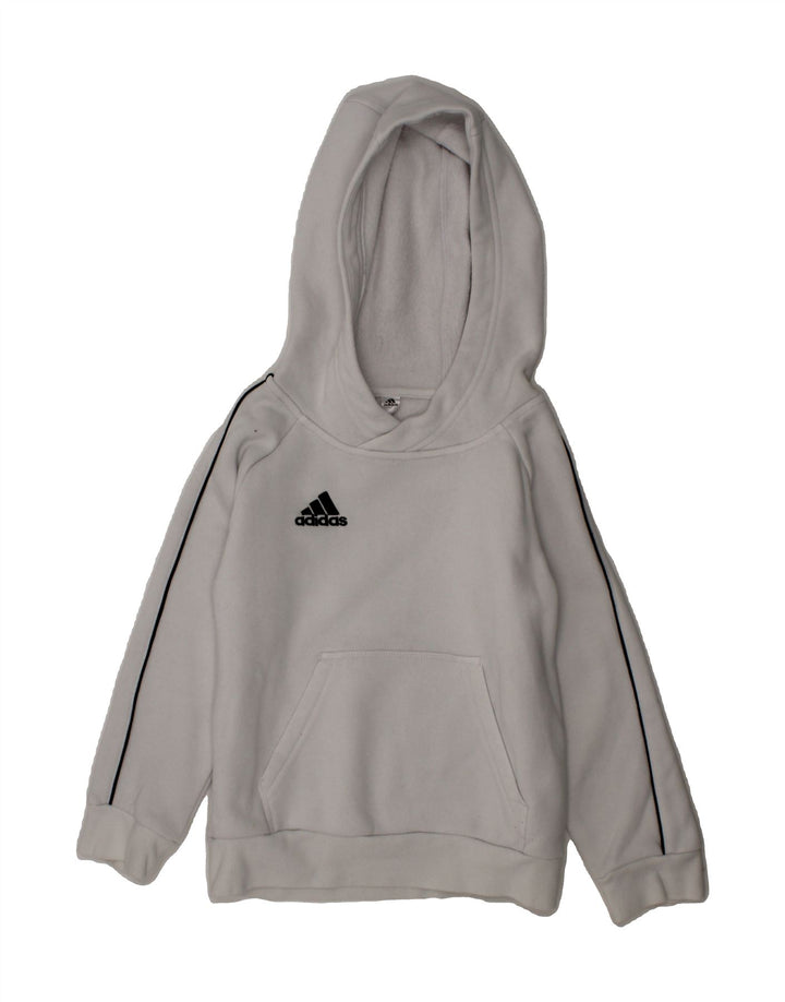 ADIDAS Boys Hoodie Jumper 5-6 Years  Grey Cotton Vintage Adidas and Second-Hand Adidas from Messina Hembry 