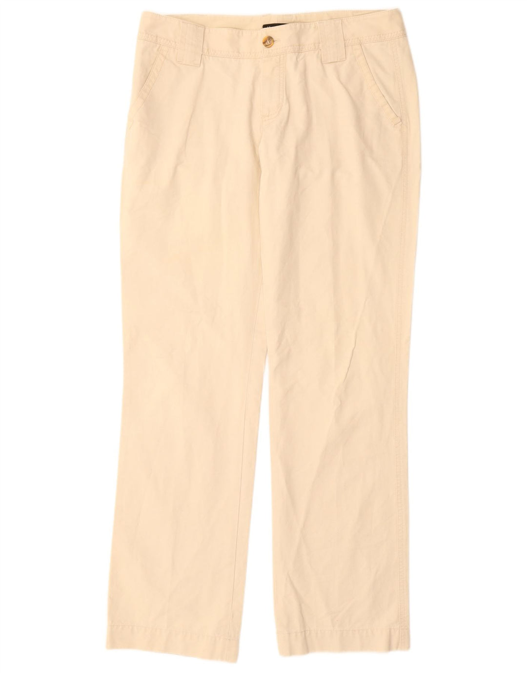 MASSIMO DUTTI Pantaloni chino dritti da donna EU 42 Large W32 L33 Beige