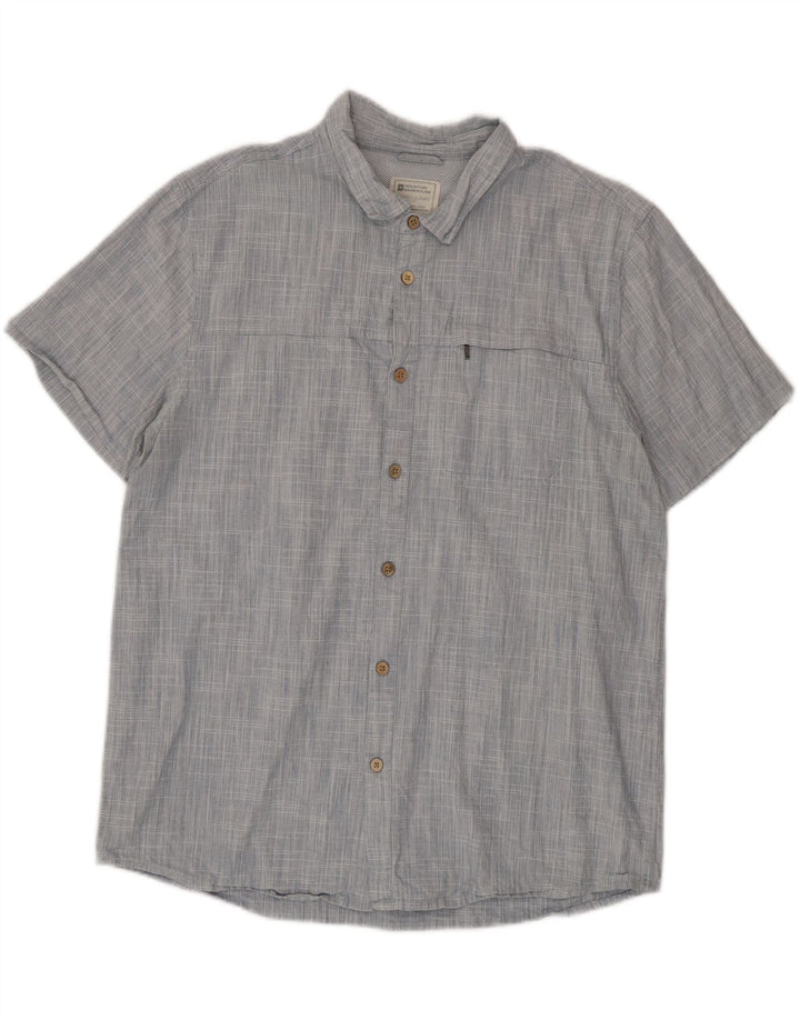 Camicia a maniche corte da uomo Mountain Warehouse XL in cotone blu