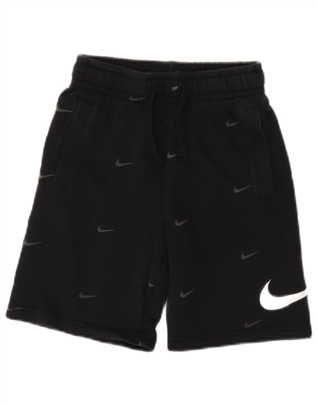 Pantaloncini sportivi NIKE da bambino con vestibilità standard, grafica, 8-9 anni, piccoli, in cotone nero