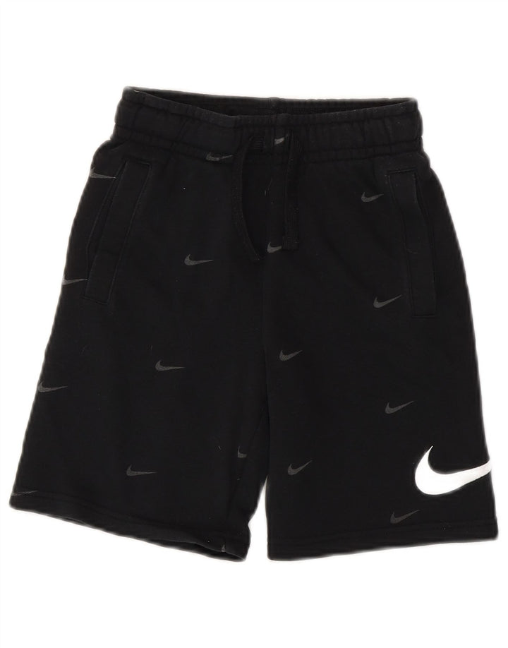 Pantaloncini sportivi NIKE da bambino con vestibilità standard, grafica, 8-9 anni, piccoli, in cotone nero