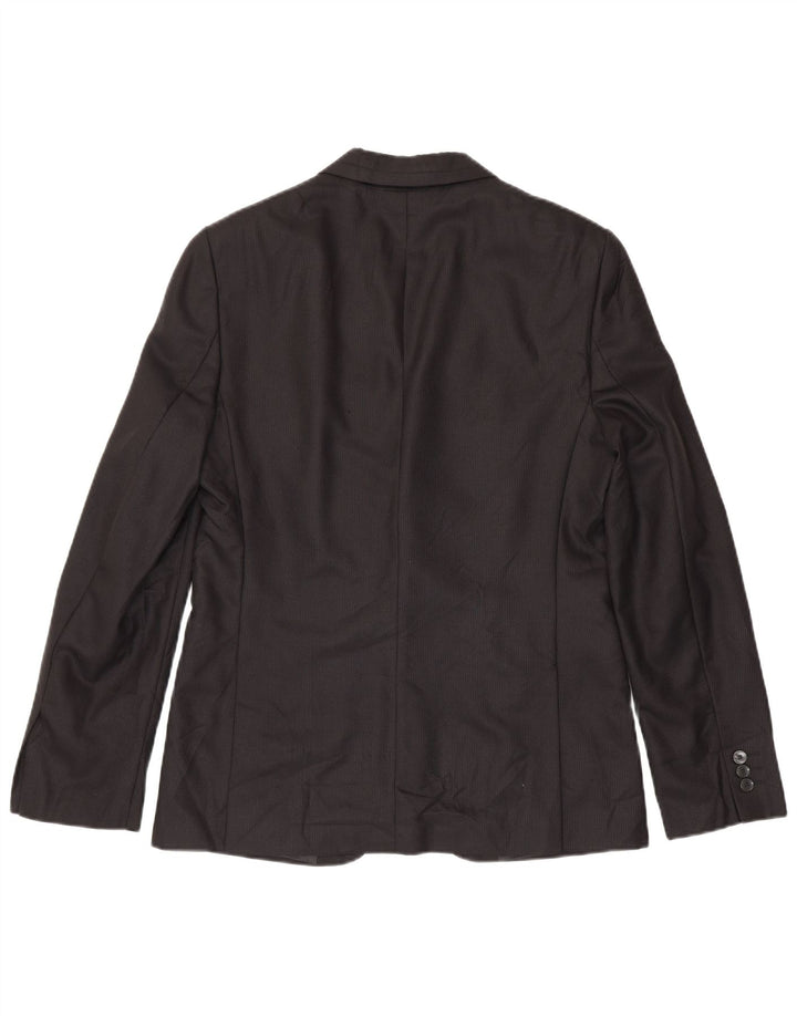 Giacca blazer da uomo a 2 bottoni Zara EU 50 gessato medio nero