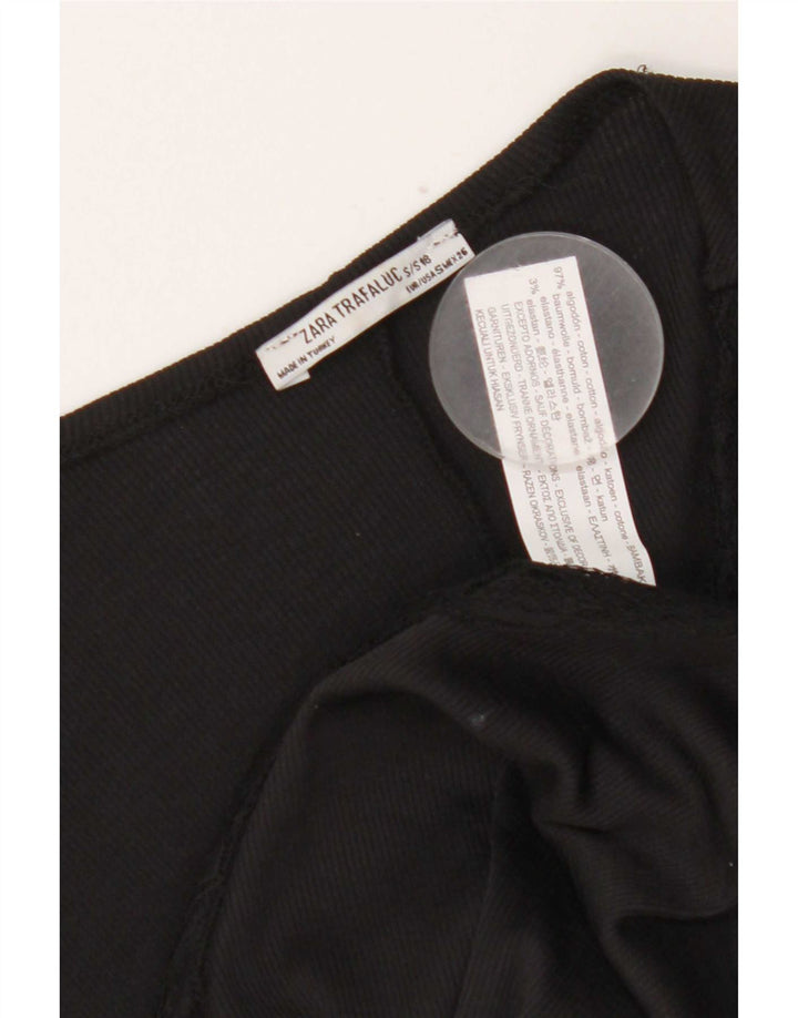 Body oversize da donna Zara UK 10 piccolo in cotone nero