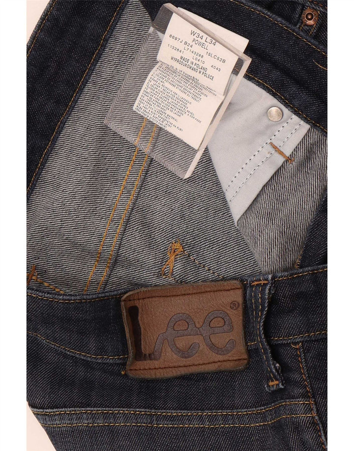 Jeans Lee Powell Slim da uomo W34 L34 cotone blu navy