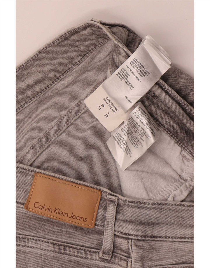 Jeans cropped da donna Calvin Klein W31 L25 cotone grigio