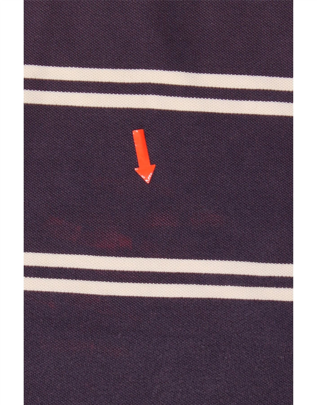 JASPER CONRAN Mens Polo Shirt 2XL Navy Blue Striped Cotton Vintage Jasper Conran and Second-Hand Jasper Conran from Messina Hembry 