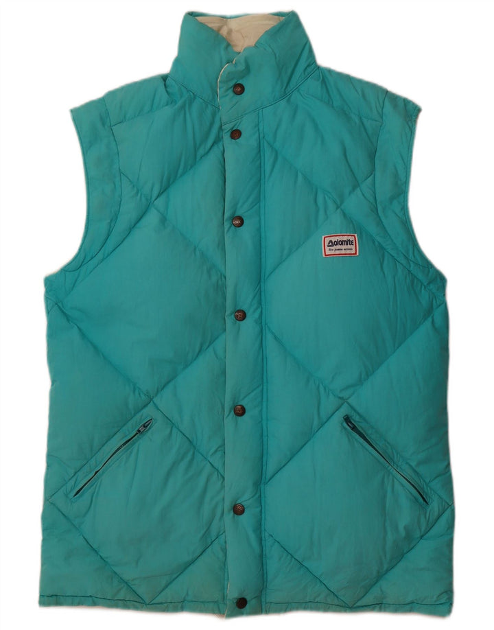 DOLOMITE Gilet trapuntato reversibile da uomo UK 40 Large Blu Cotone