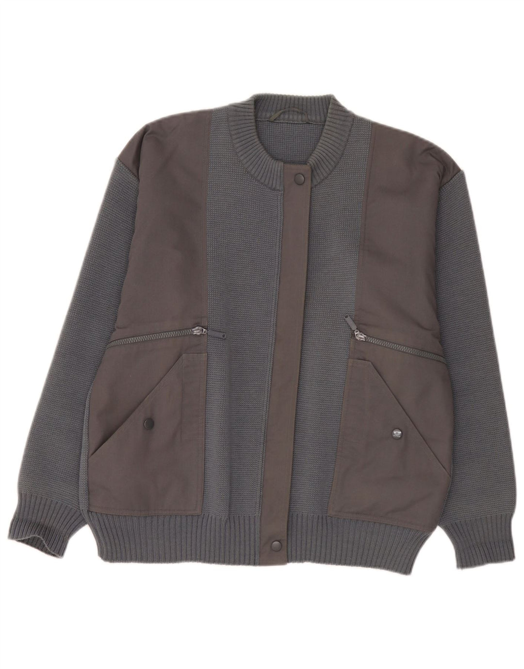 Maglione cardigan da uomo vintage EU 40 lana grigio medio