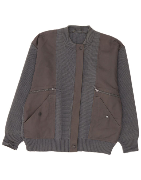 Maglione cardigan da uomo vintage EU 40 lana grigio medio