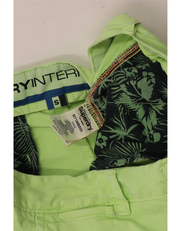 Pantaloncini chino da uomo Superdry piccoli W29 in cotone verde