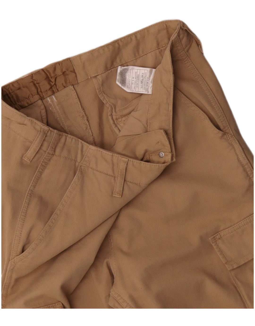 Pantaloni cargo dritti da uomo CARHARTT W30 L32 in cotone beige