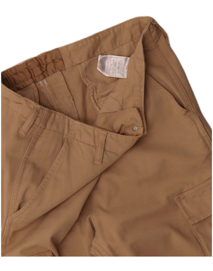 Pantaloni cargo dritti da uomo CARHARTT W30 L32 in cotone beige