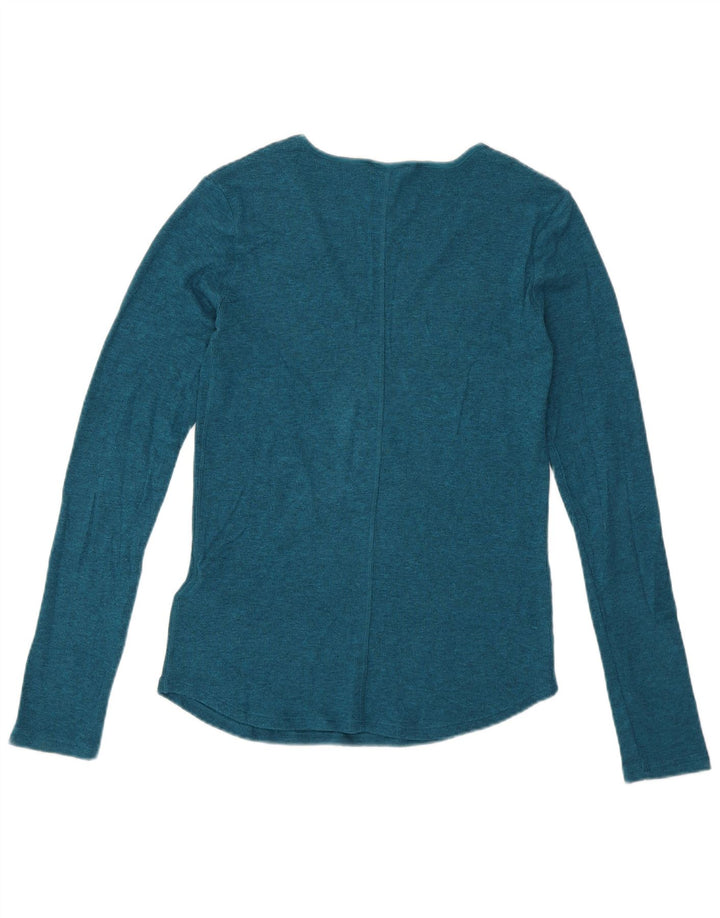 Massimo Dutti Top da donna a maniche lunghe UK 12 Blu medio modal