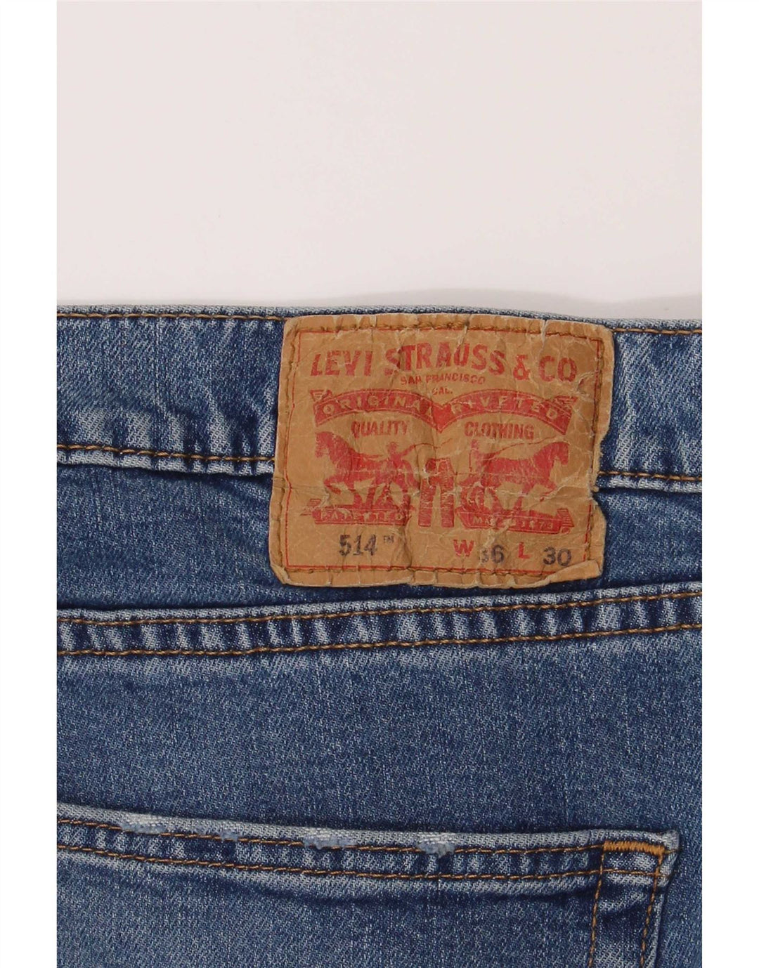 Levi's Uomo 514 Jeans dritti W36 L30 Cotone Blu