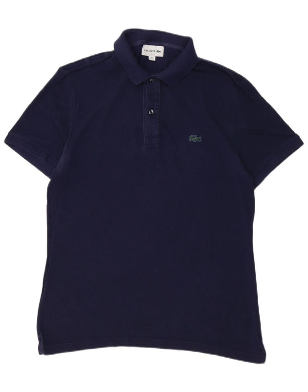 Polo LACOSTE da uomo slim fit taglia 4 cotone medio blu navy
