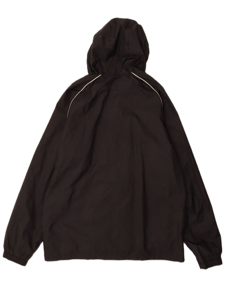 Giacca da ginnastica da uomo con cappuccio Adidas Large nera in poliammide