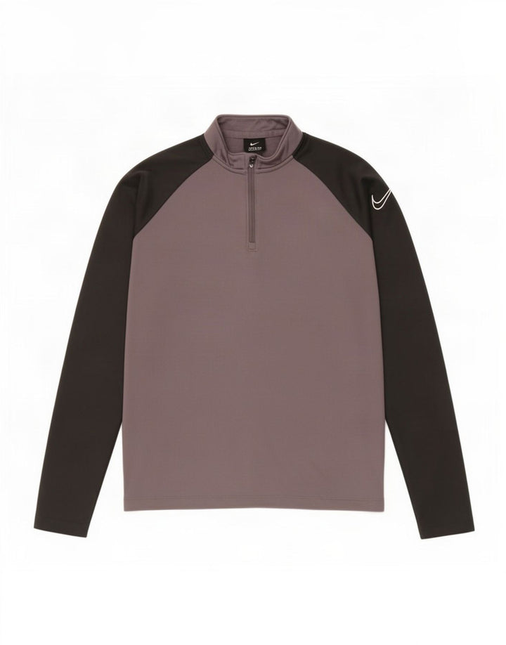 Top della tuta pullover con grafica Nike da ragazzo Dri Fit 12-13 anni Large Grigia