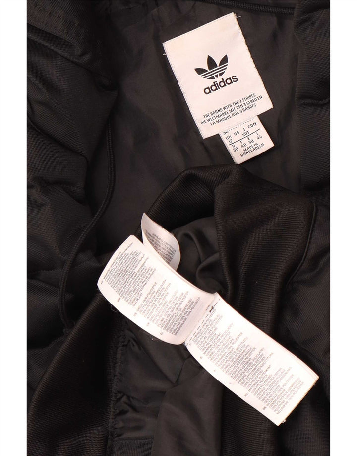 Giacca imbottita con cappuccio da donna Adidas UK 12 Medium Nero Poliestere