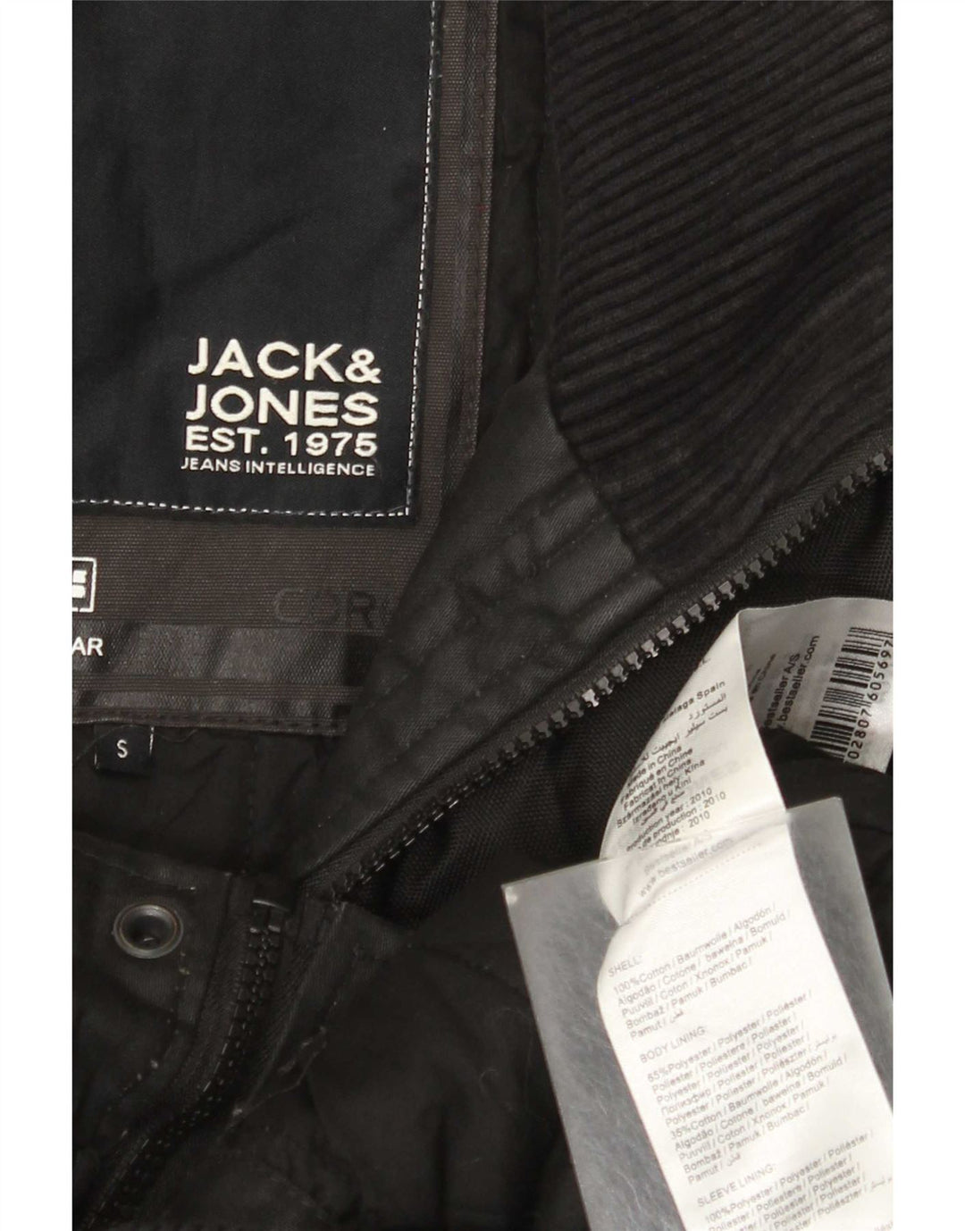 Giacca multiuso da uomo Jack & Jones UK 36 piccola in cotone nero