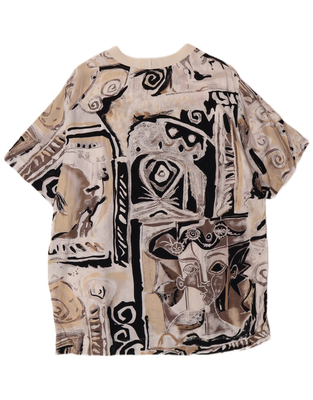 T-shirt grafica lunga da donna Sisley IT 44 Viscosa beige medio