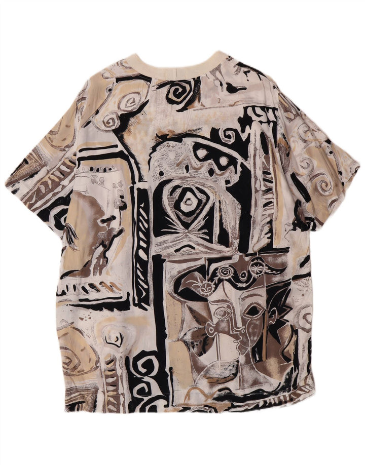 T-shirt grafica lunga da donna Sisley IT 44 Viscosa beige medio