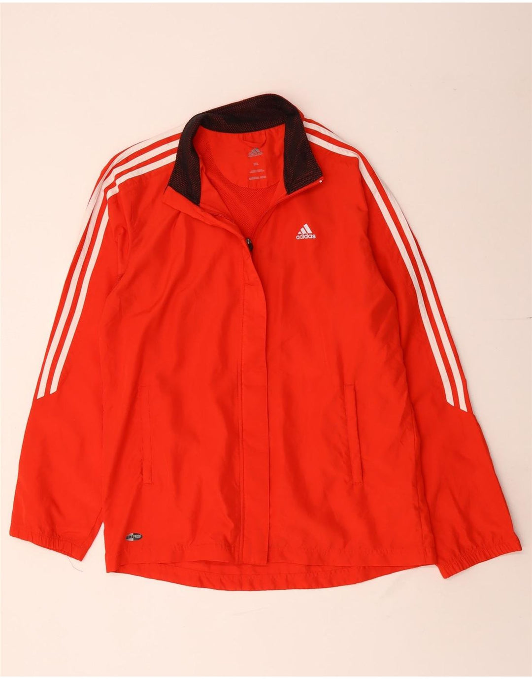 Giacca da tuta da donna Adidas Clima Proof UK 20 2XL poliestere rosso