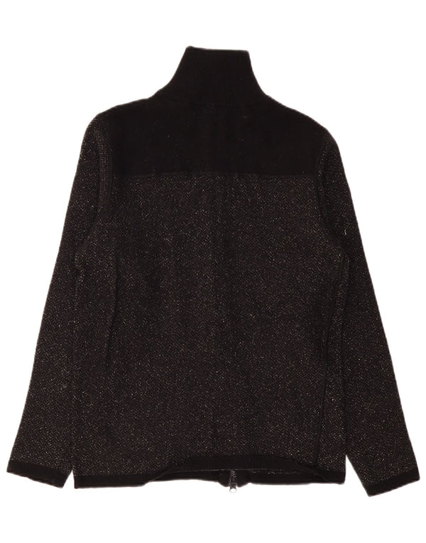 Maglione cardigan da donna Armani Jeans UK 10 Small Black Chevron