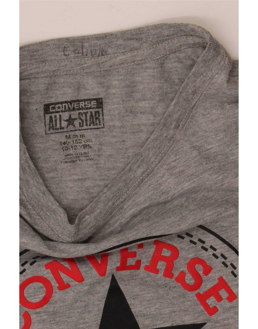 T-shirt grafica Converse da ragazzo Chuck Taylor 10-11 anni Grigio medio
