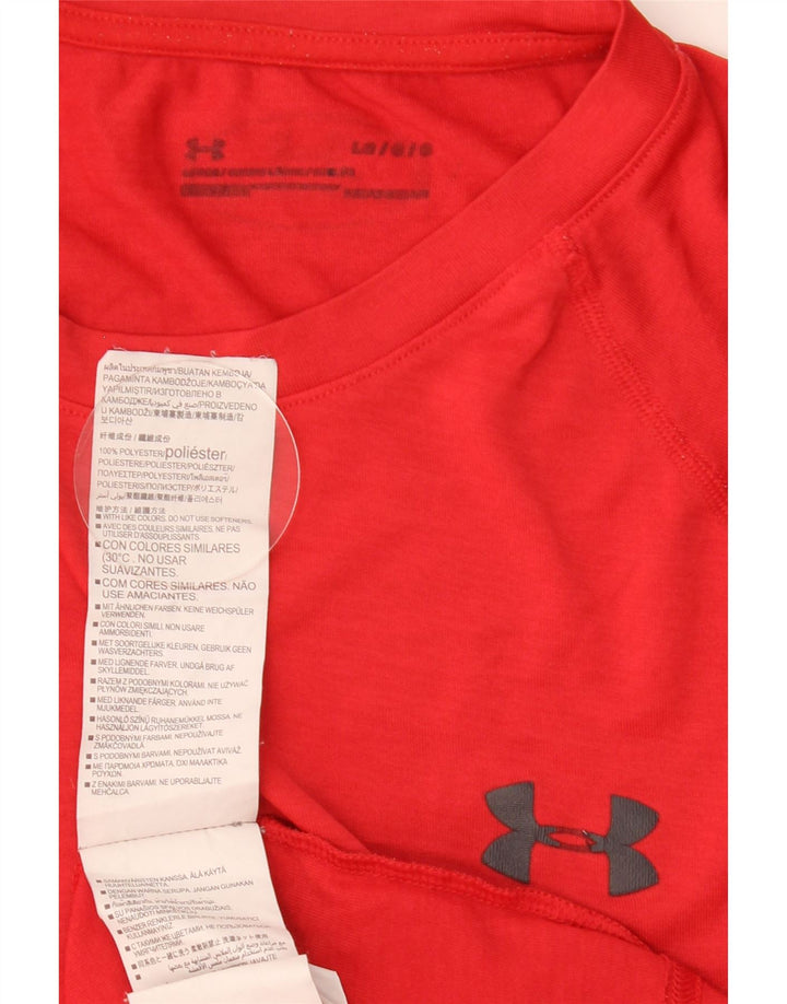 T-shirt da uomo UNDER ARMOUR Heat Gear Top grande rosso in poliestere