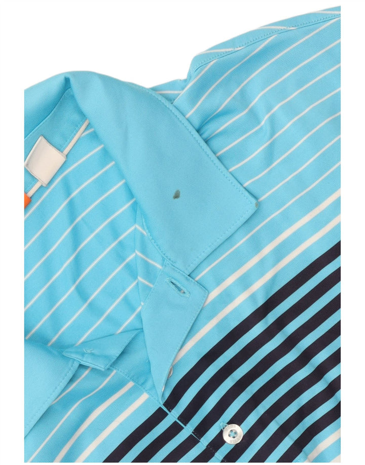 Polo PUMA da uomo a righe grandi blu