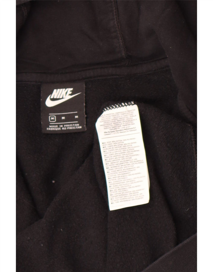 Felpa con cappuccio e zip Nike da uomo in cotone nero medio