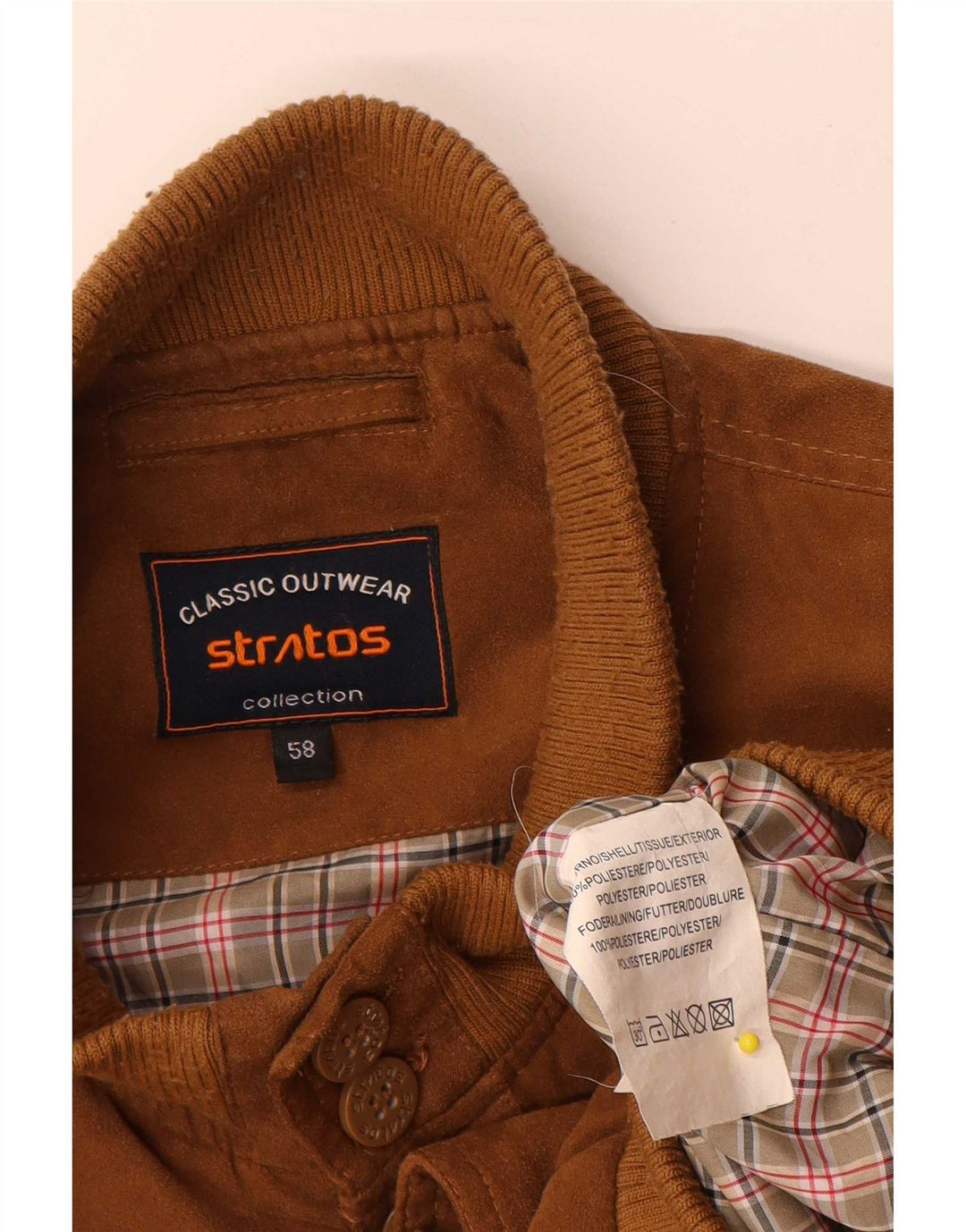 Giubbotto bomber da uomo Stratos IT 58 4XL Poliestere marrone