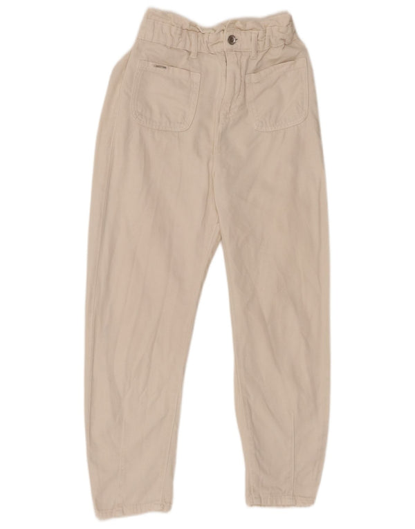 Jeans affusolati a vita alta da donna Zara EU 32 2XS W22 L24 Cotone bianco