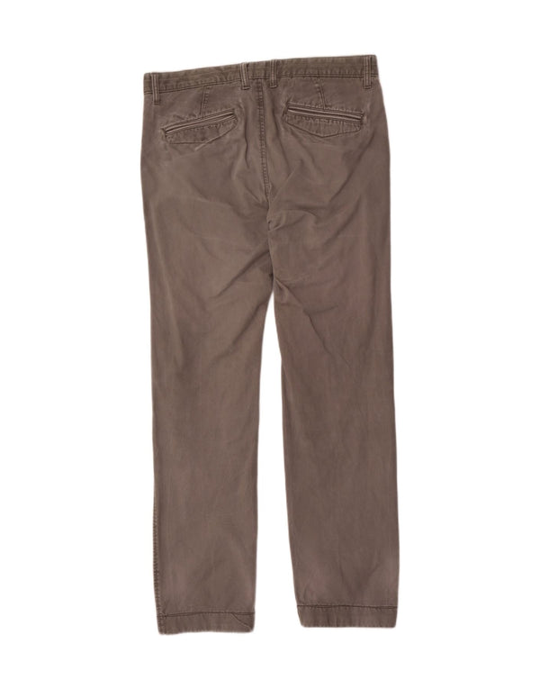 Pantaloni chino dritti da uomo Marks & Spencer W34 L33 cotone grigio