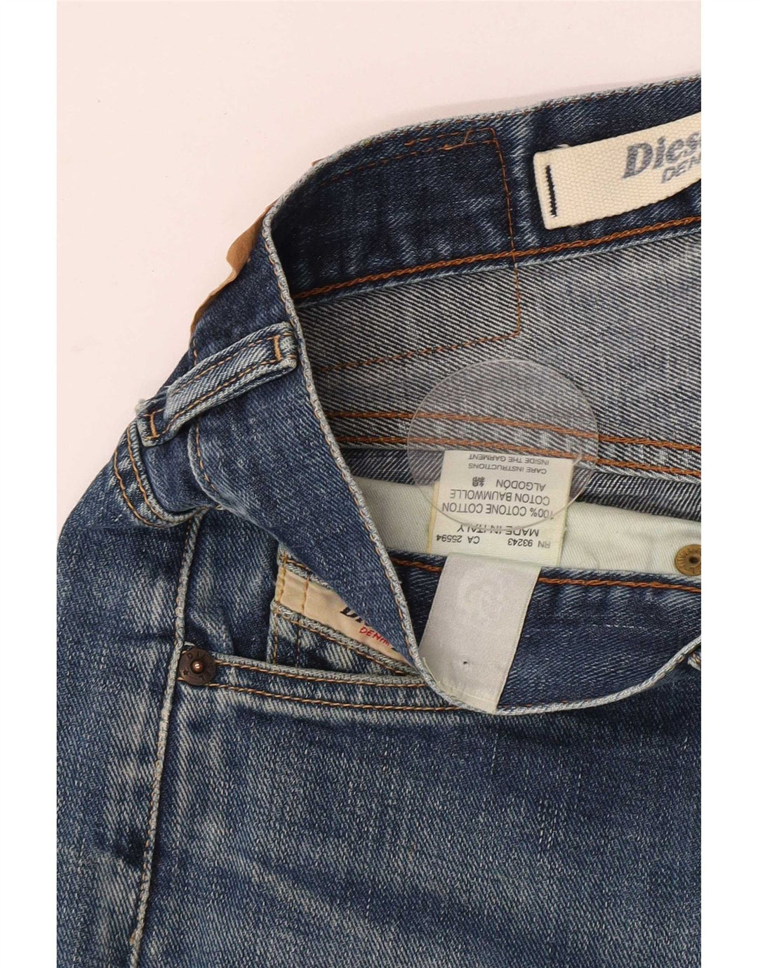 Jeans dritti da uomo Diesel W32 L30 cotone blu